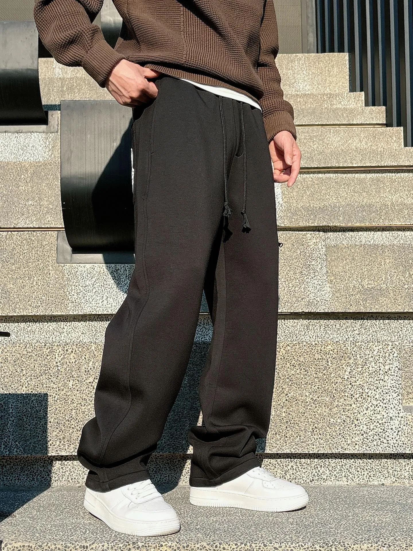 P320 2025 autumn and winter new casual pants 🆕Heavy scimitar pants Color: black and gray Size: M-4XL
